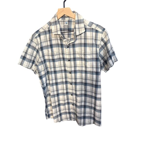 Kühl Mens Medium Plaid Button-Down Short Sleeve Shirt - Picture 1 of 5